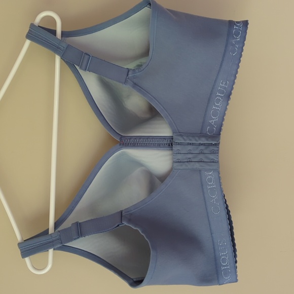 Cacique Floral 42H Lightly Lined No-Wire Bra Blue - Picture 9 of 16